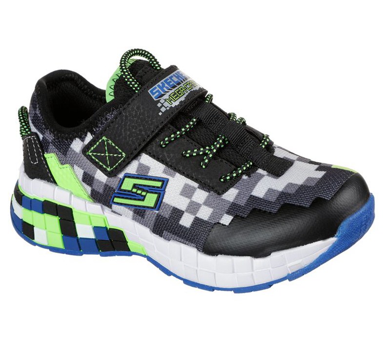 Skechers Mega-Craft - Boys Sneakers Black/Light Green [AU-AI9479]